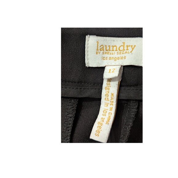 ⚡Laundry by Shelli Segal Black Straight-Leg Dress Pants  Size 12 Preowned - Picture 6 of 7